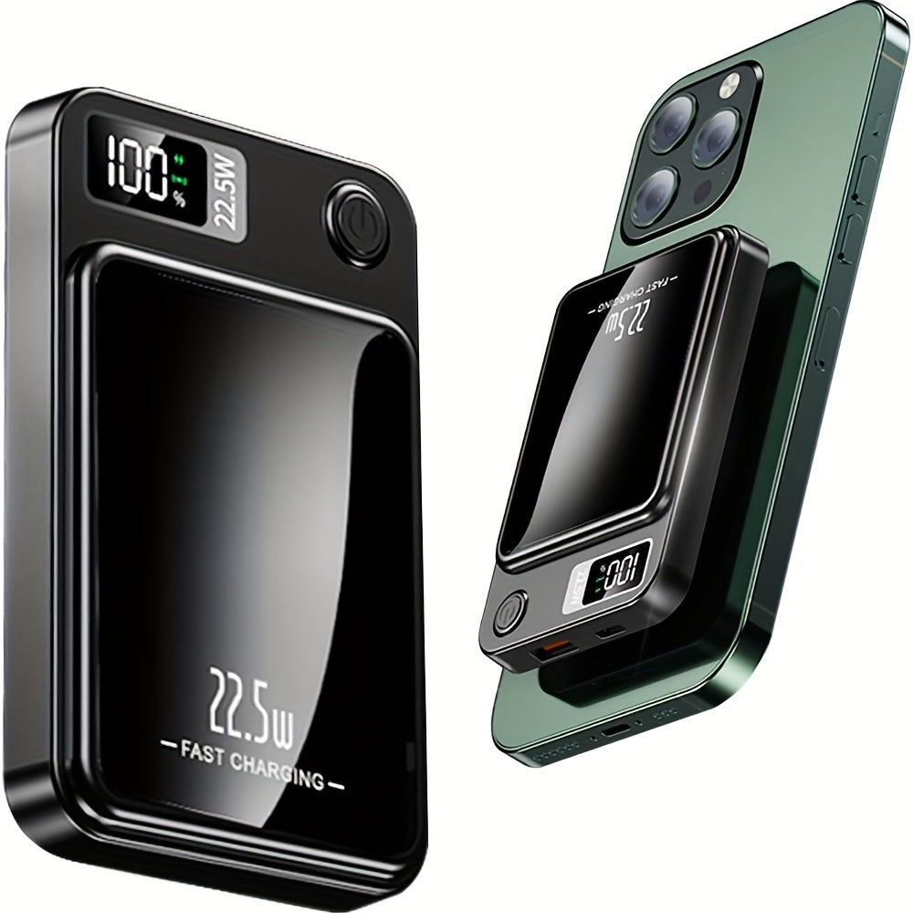 Magnetic wireless ultra-fast charging source, capacity 10000mAh, mobile power supply, portable, multiple colors available