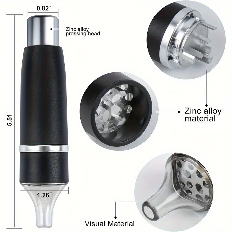 High-efficiency Metal Grinder, Cigarette Grinder, Spice Grinder, Integrated ABS Material Pressure Grinder, Grinding Tobacco Flavor, High Efficiency, Removable For Cleaning