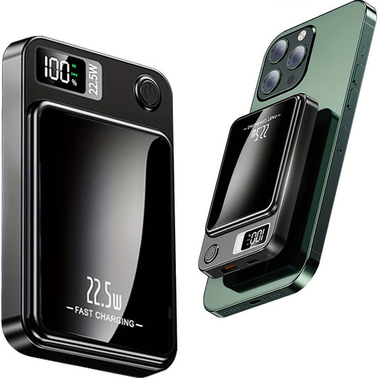 Magnetic wireless ultra-fast charging source, capacity 10000mAh, mobile power supply, portable, multiple colors available