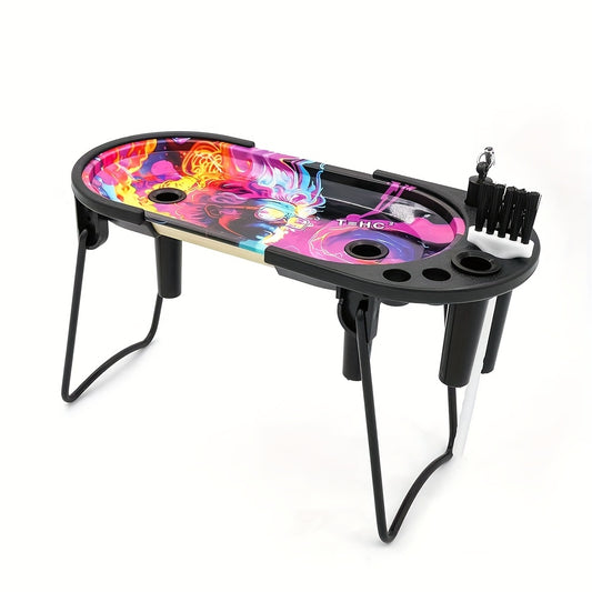 9pcs/ Set Multifunctional Cigarette Cone Loader Pre Roll Machine, Rolling Tray With Folding Rolling Station To Stuff Full Size And Standard Sized Cones, Pre-Rolled Cones Filler Set With Cleaning Brush, Filter Funnel & Roller